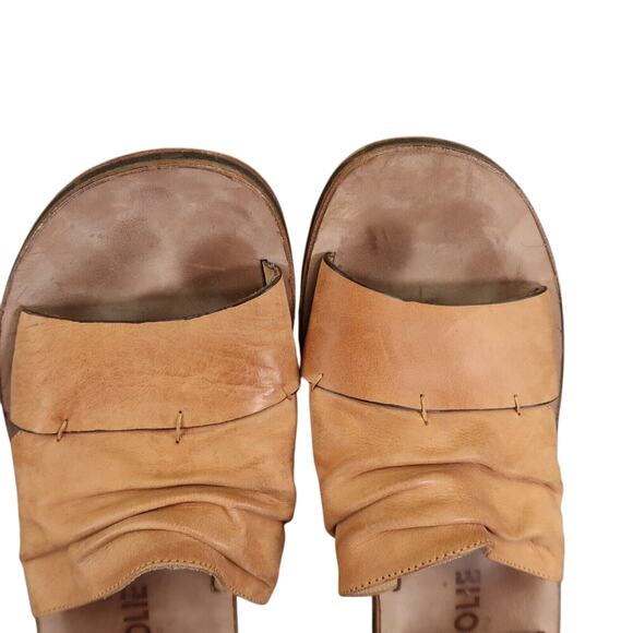 Michael Jolie Shoes Womens 40.5 Heel Sandals Leather Fashion Ankle Strap Brown - Picture 9 of 16